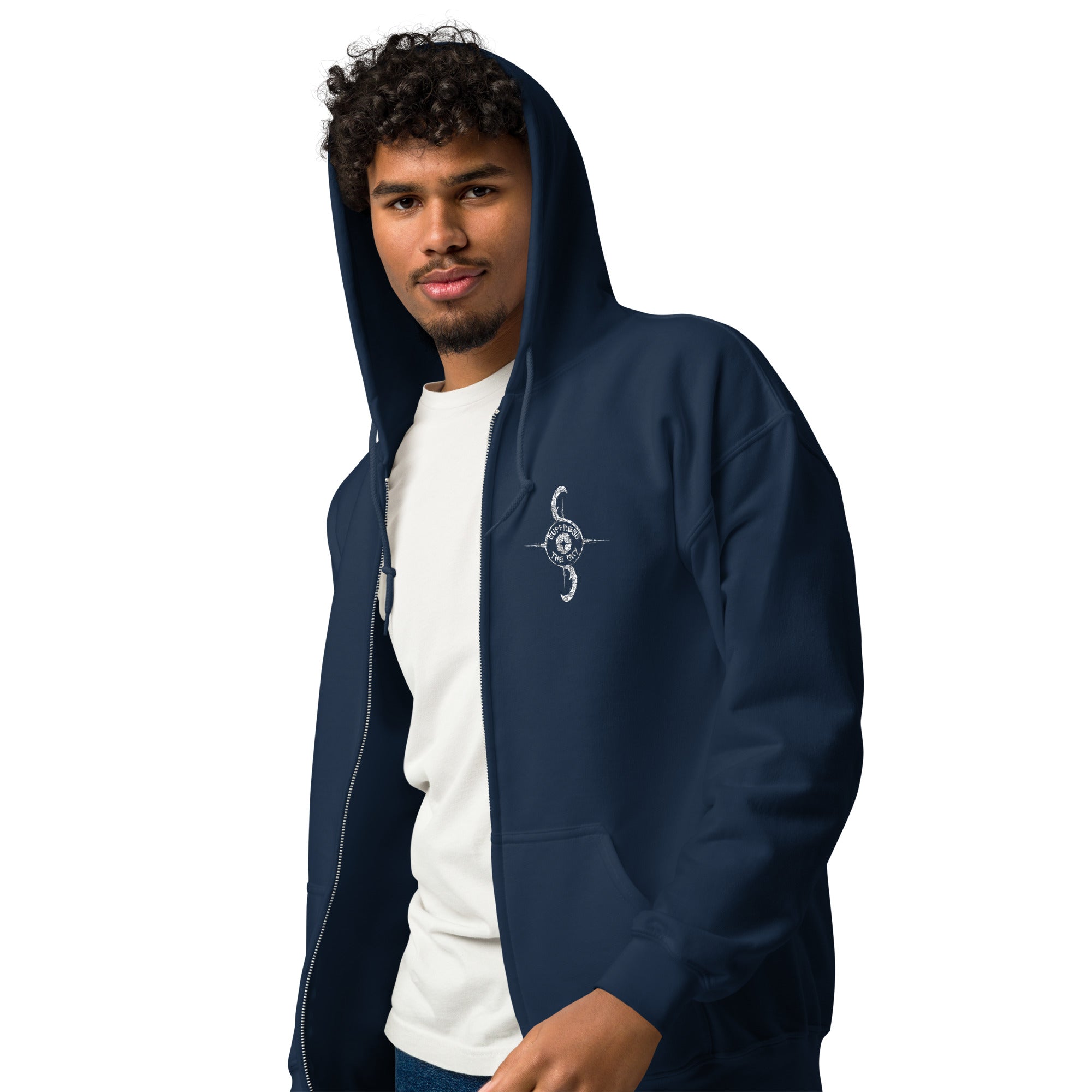 Heavy Blend Zip Hoodie w/ Logo – Suppress The Sky